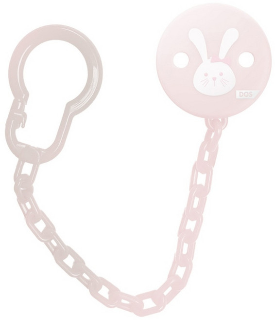 DOS 노리개 젖꼭지 걸이 수유용품, 핑크래빗, 1개