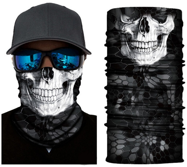 페인팅 넥워머 목토시 파티 후드 할로윈 겨울 등산 라이딩 두건, C_해골