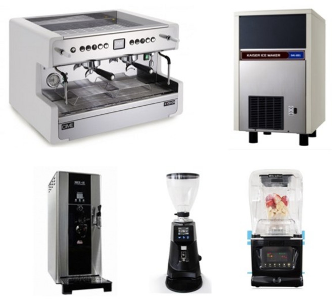 카페 창업 5종 패키지 B-2 (씨메 CO-05 PID 2그룹 + 카이저 제빙기 IMK-3051 + 나이스 듀얼 핫워터 + 펠리체 전자동 그라인더 FM60 + 펠리체 블렌더 Q2)