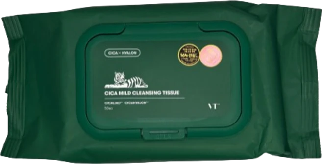 브이티코스메틱 시카 마일드 클렌징 티슈, 50매입, 1개 - 쿠팡