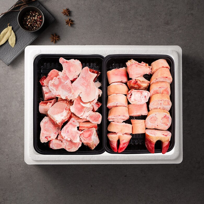 [안동한우][냉동] 한우곰거리선물세트 1호 4kg [사골 2kg 우족 2kg / 1++(9)등급], 1개