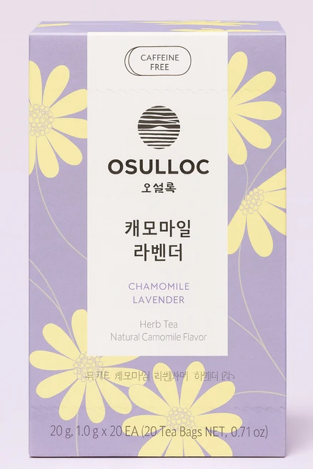오설록 캐모마일 라벤더 티백, 1g, 20개입, 1개 - 쿠팡