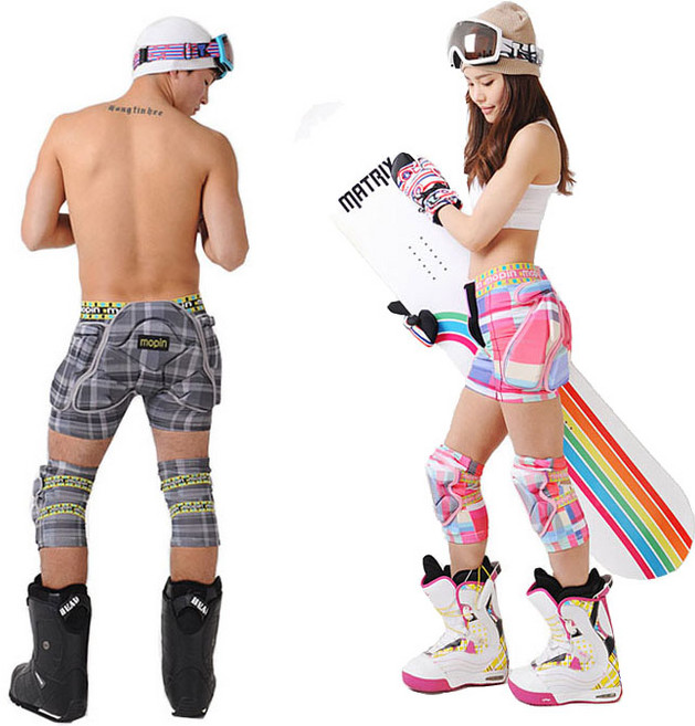 모핀 스노우보드 보호대 셋트 스키보호대 엉덩이보호대, 핑크, 1개