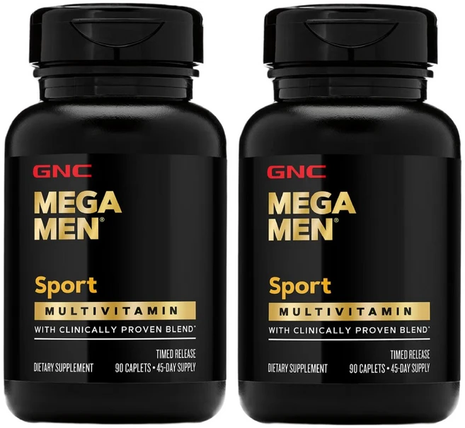 [정품 미국 배송] GNC 메가맨 스포츠 90정 Mega Men Sports 90정, 2개, 45회분 - 쿠팡