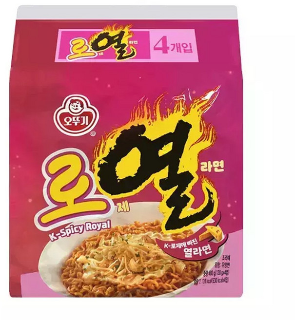 오뚜기 로제 열라면 (120gX4입) 크림 로열라면, 4개