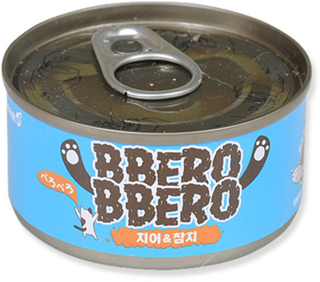 빼로빼로 참치 치어 캔 80g, 치어+참치혼합맛, 1개