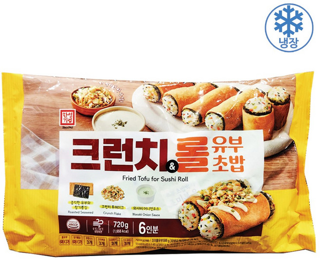 코스트코 한성기업 크런치 & 롤 유부초밥 6인분 소스 포함, 1개, 720g