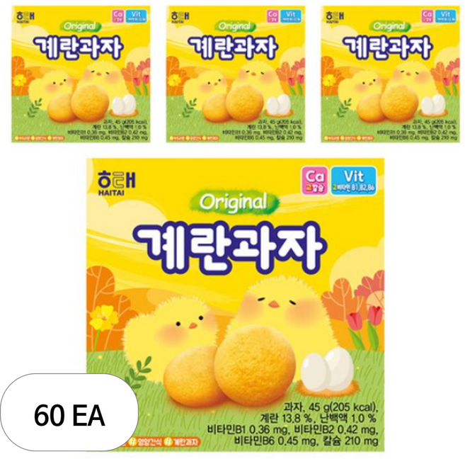 해태제과 계란 과자, 45g, 60개