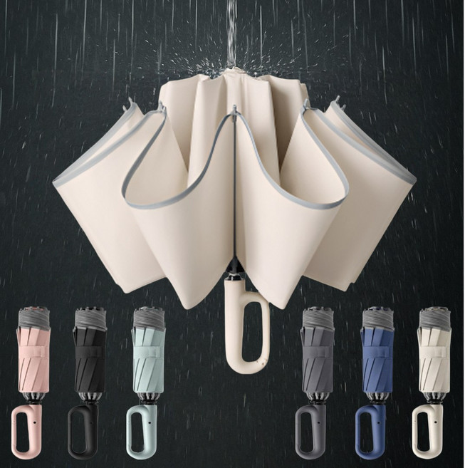 포더원 거꾸로 3단자동 대형우산 골프우산 원터치 자동 UV차단 양산겸용