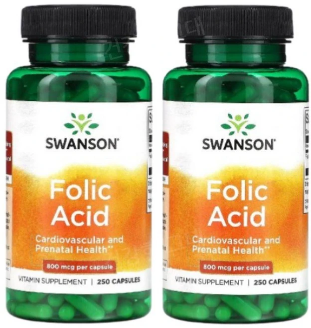 스완슨 엽산 폴릭애시드 800mcg 250캡슐 2개 폴레이트 FolicAcid, 250정 - 쿠팡