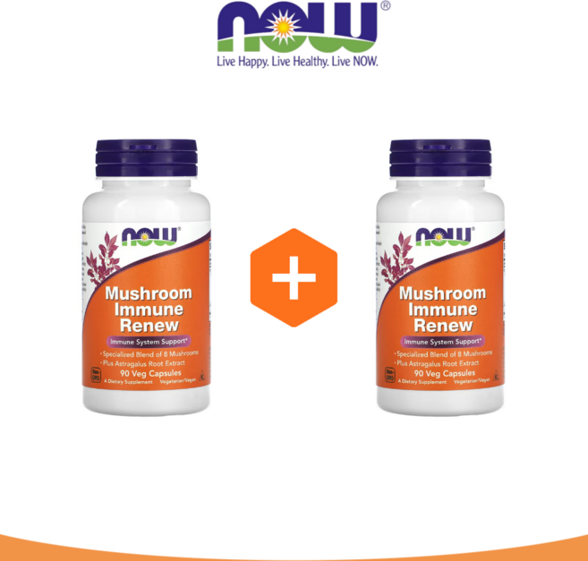나우푸드 머쉬룸 이뮨 리뉴 90캡슐 황기추출물 동충하초 상황 영지 표고 버섯 2세트, 2개, 90정