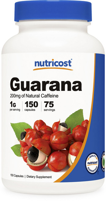 nutricost 瓜拿納萃取膠囊 1g, 150顆, 1罐