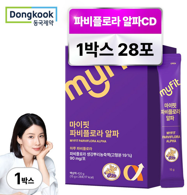 동국제약 마이핏 이보영 파비플로라 알파CD 저당 설계 액상 스틱, 1개, 420g