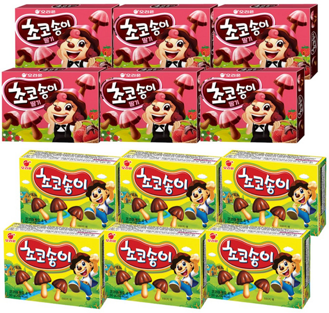 오리온 초코송이 50g x 6개+초코송이 딸기 45g x 6개, 1개