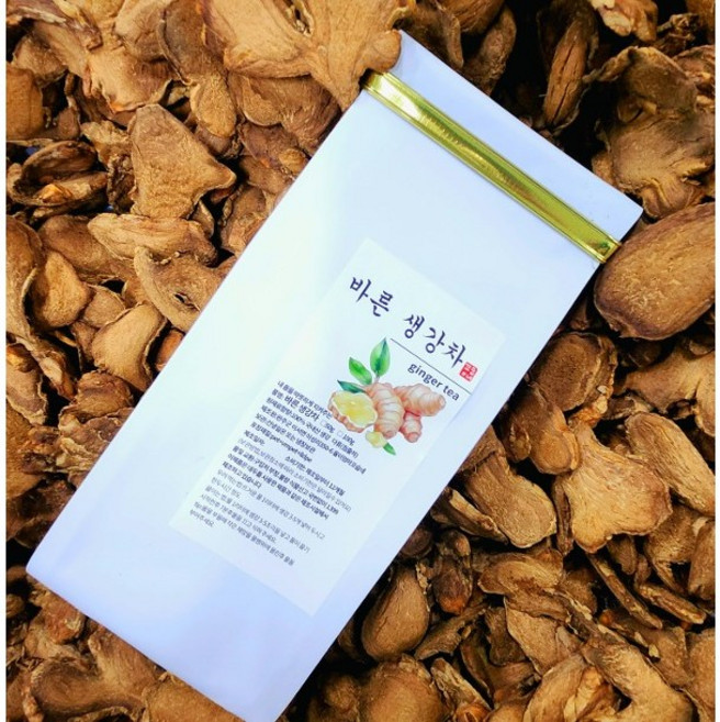 꼬숩네 생강차 구수하게 볶은 국산 생강 청 편강 생강편, 1개, 1개입, 50g