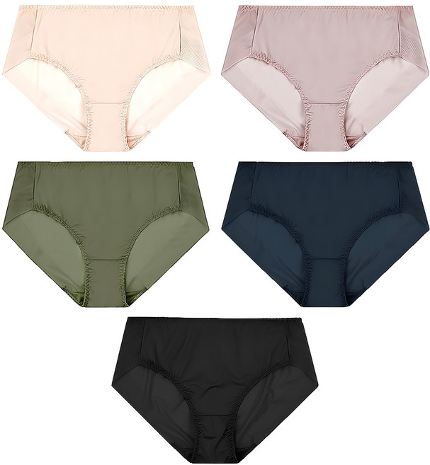 블루핀 여성용 실크터치 노라인 햄팬티 5종 세트