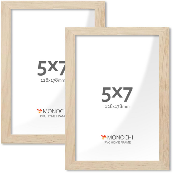 모노치 PVC 프레임 홈 인테리어 액자 5x7, 2개, 연우드