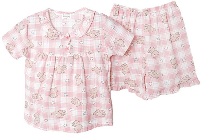 폭스 엠보 시어서커 반팔 잠옷세트 E6 여아동