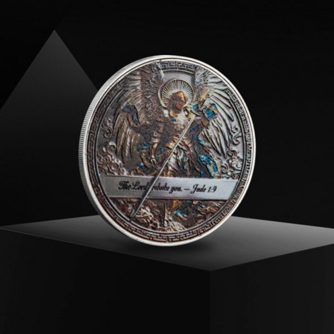 대천사 미카엘 기념 주화 수호천사 기독교 신앙 챌린지 토큰 코인 가족 모임 선물