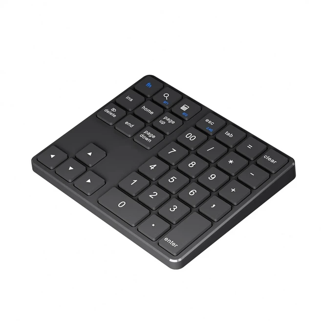 2.4Ghz 블루투스 숫자 키패드 K35 무선 숫자 패드 USB C IOS 안드로이드 윈도우 용 충전식 키보드 디지털, 01 빠른, 01 Black