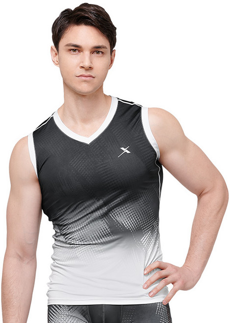 기어엑스 뉴 스포츠 플러스 남성 민소매 브이넥 01-2 (화이트)