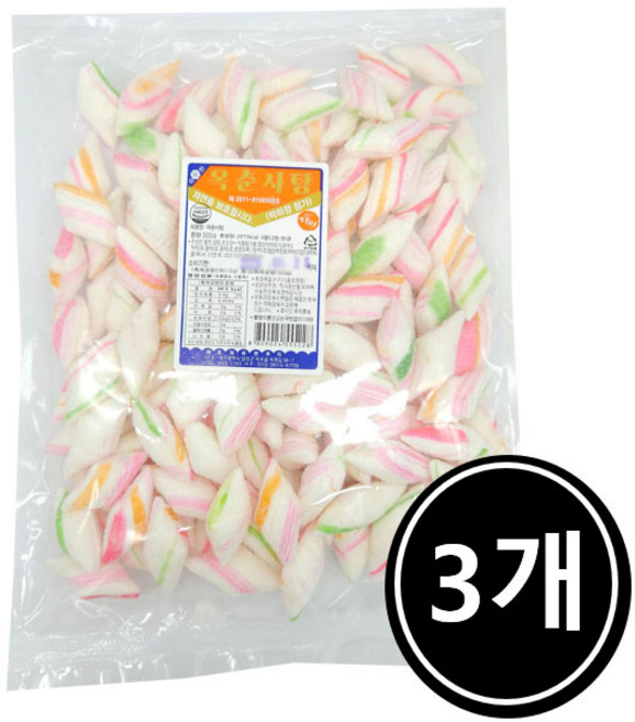 유한푸드 옥춘사탕 500g, 3개