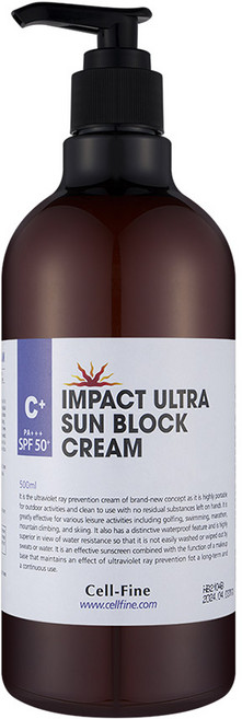 셀파인썬크림 SPF50+++골프장 피부과 브라운썬블록 크림 500ml 2개, 1개