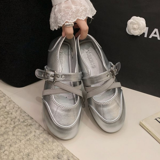 슈뿐 여성 스니커리나 더블 스트랩 메리제인 플랫슈즈 발레코어 스니커즈