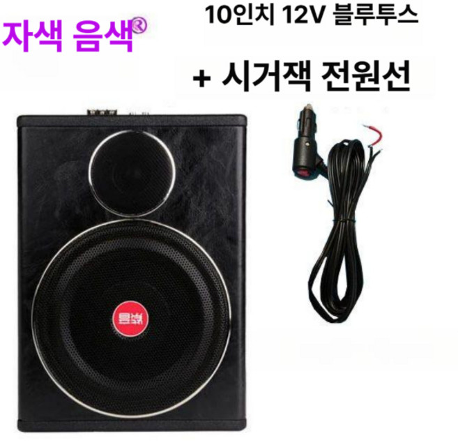 고르미 바닥우퍼 차량용우퍼스피커 스피커 우퍼스피커, 듀얼 스피커, 일반형, 10인치 12V 블루투스시가잭, 1개