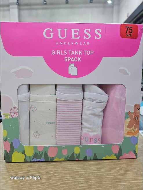 게스 아동 런닝 5매 여아 오가닉 코튼 모달 75 사이즈 코스트코