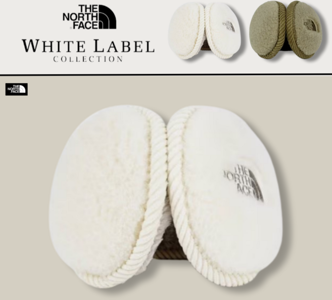 국내매장 노스페이스 베이지 크림 귀마개 귀 방한 겨울 이어머프 플리스 길이 조절 페이크 퍼 코듀로이 남여 남녀 공용 귀돌이 보들보들 보온