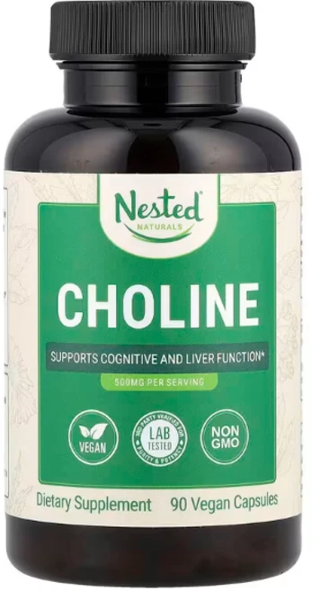 NestedNaturals L콜린 중타르산염 250mg 90캡슐, 1개, 90정 - 쿠팡