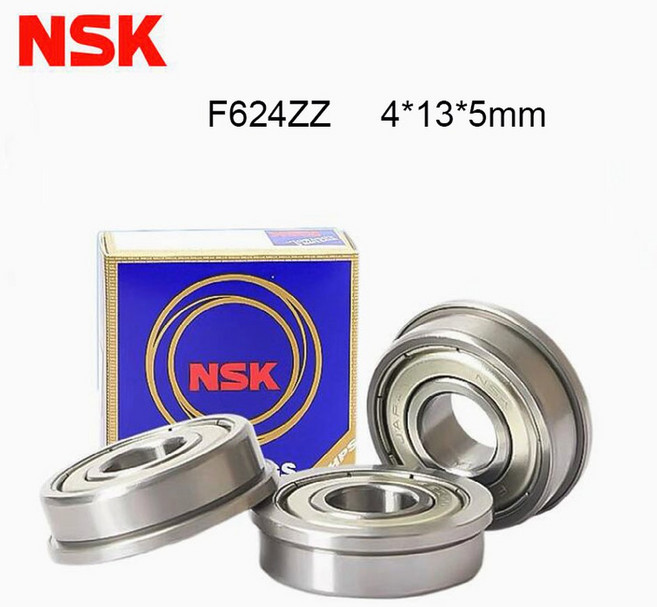 원산지 NSK F624ZZ 베어링 10PCS 데스크탑 4X13X5MM F624 EL 3D 플랜지 특수 부싱 프린터