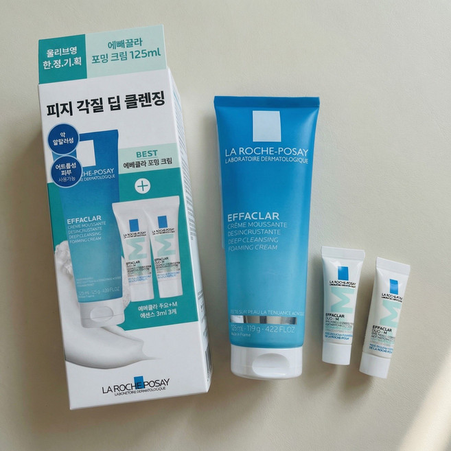 라로슈포제 에빠끌라 딥클렌징 포밍크림 125ml (+에빠듀오 6ml)