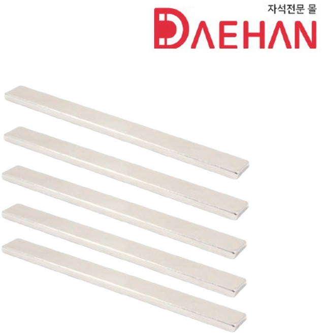 네오디움 사각자석 강력 막대자석 100 x 10 x 3mm, 5개