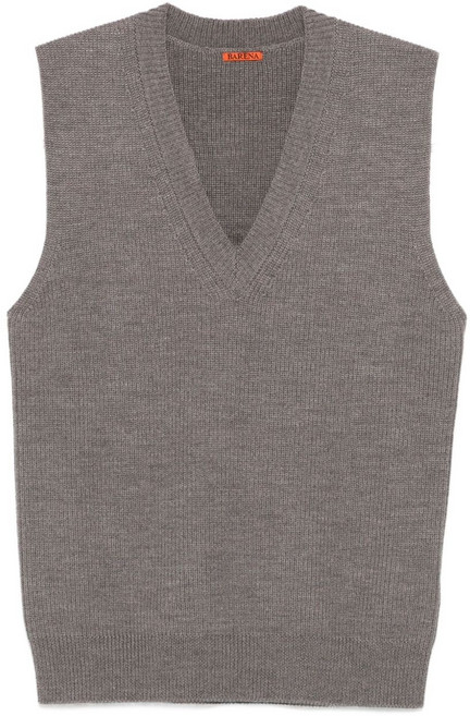 바레나 V넥 울 스웨터 베스트