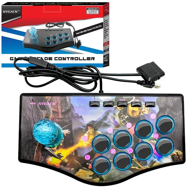 PC TV 프로젝터 및 안드로이드 폰용 유선 킹 오브 파이터즈 아케이드 조이스틱 컨트롤러, 04 d