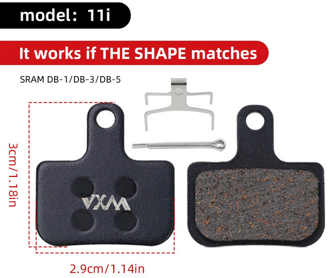 VXM 반금속 자전거 사이클링 패드 XT 로드 XTR MTB M315 부품 디스크 유압 브레이크, 10. 11i-1 Pair, 1개