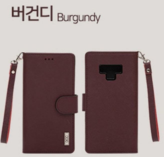 갤럭시노트9 천연 소가죽 클래식 다이어리 케이스 현금 카드 수납 SM-N960