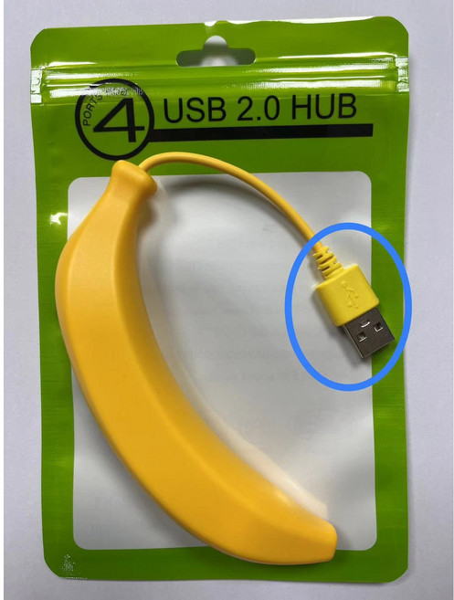 USB 허브 미니 소형 페퍼 바나나 모양 포트 다중 확장기 전원 어댑터 PC 노트북용, USB Yellow Banana