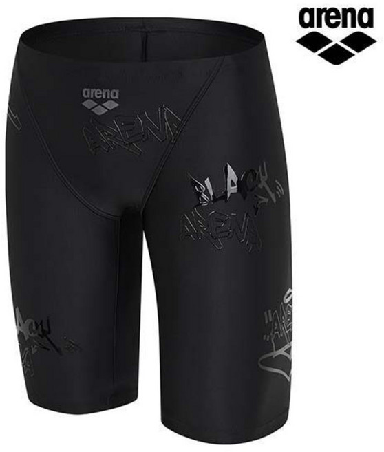 아레나 블랙앤블랙 4부 수영복 A6SM1MF07BLK