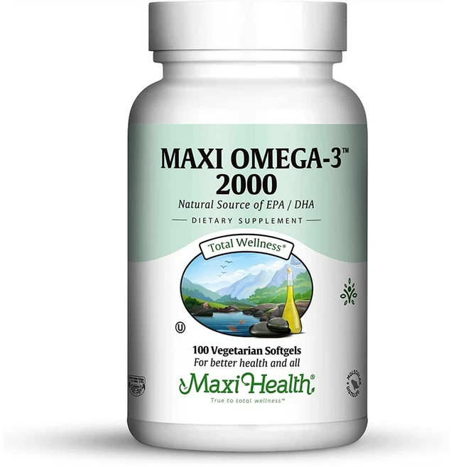 Maxi Health Omega-3 2000 맥시 헬스 오메가 3 2000 100베지소프트젤, 100정, 1개 - 쿠팡