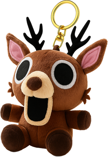 99일 키링 사슴 인형 고퀄 수제 열쇠 고리, 1개, NIFKR99