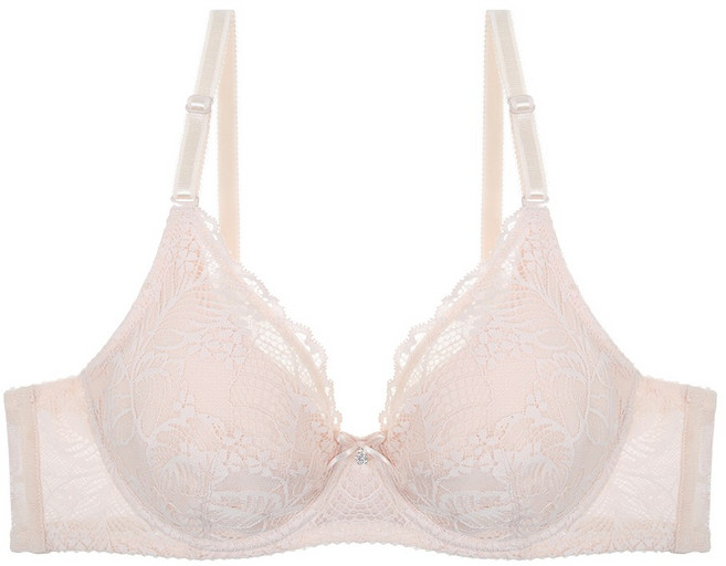 비너스자스민 러블리 자수 레이스 홑겹 와이어 브라