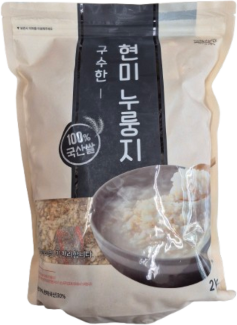 구수한 현미 누룽지, 2kg, 1개