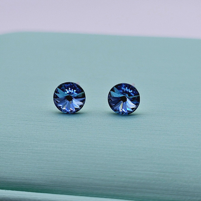 [925은침] 스와로브스키 6mm큐빅 은침귀걸이 데일리 컬러큐빅 귀걸이