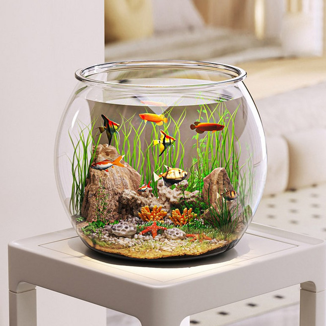 투명 플라스틱 수조 인테리어 수족관 어항, 1개, 단일