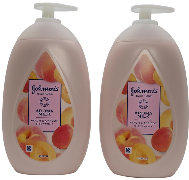 존슨즈 아로마 밀크 바디로션 피치&애프리콧, 2개, 500ml