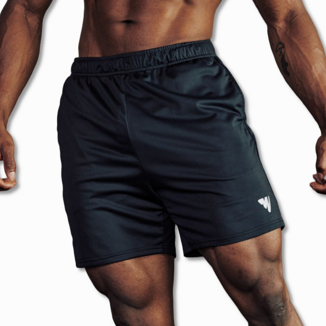 윈어블 남성용 무지 운동 헬스 트레이닝 밴딩 포켓 5부 데일리 반바지