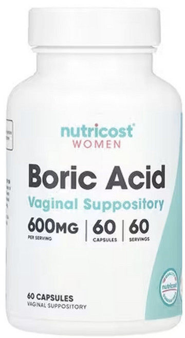 뉴트리코스트 여성 보릭산 좌약 600mg 60캡슐, 60정, 1개